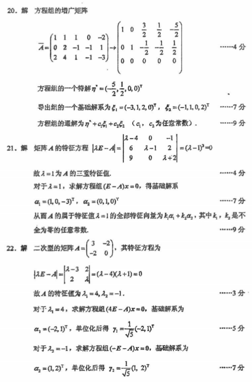 全国2016年4月自考02198线性代数真题及答案