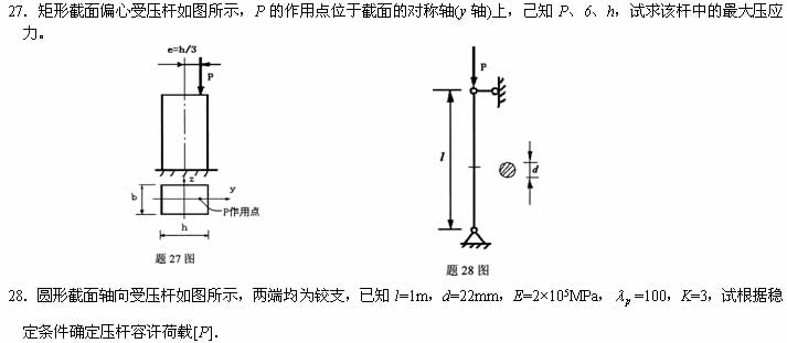全国2008年4月高等教育自学考试工程力学(二)试(图8) 全国2008年4月高等教育自学考试工程力学(二)试(图8)
