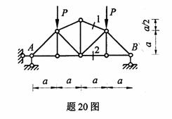 全国2009年4月高等教育自学考试结构力学(一)试(图18) 全国2009年4月高等教育自学考试结构力学(一)试(图18)