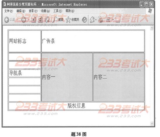 全国2011年4月高等教育自学考试网页设计与制作试(图1) 全国2011年4月高等教育自学考试网页设计与制作试(图1)